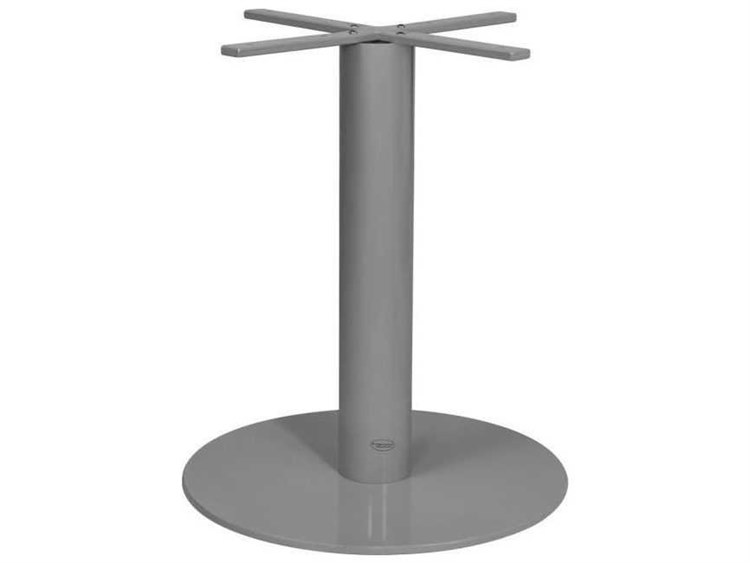 Decoscape Verona Quick Ship Aluminum Kessler Silver Large Round Dining Table Base