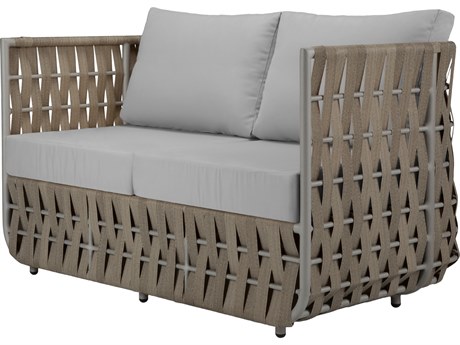 Source Outdoor Furniture Scorpio Quick Ship Aluminum Cushion Loveseat
