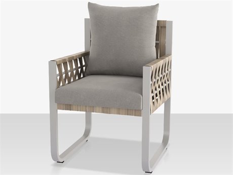 Source Outdoor Furniture Scorpio Quick Ship Aluminum Cushion Dining Arm Chair