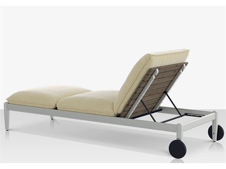 Source Outdoor Furniture Danish Aluminum Sling Strap Armless Chaise Lounge