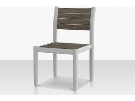 Source Outdoor Furniture Danish Aluminum Composite Slatted Dining Side Chair