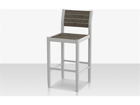 Source Outdoor Furniture Danish Aluminum Composite Slatted Bar Side Chair