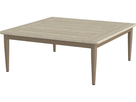 Source Outdoor Furniture Danish Aluminum 40'' Square Large Coffee Table