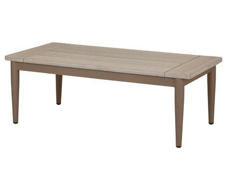 Source Outdoor Furniture Danish Aluminum Small 45''W x 22''D Rectangular Coffee Table