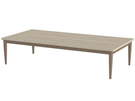 Source Outdoor Furniture Danish Aluminum Large 69''W x 33''D Rectangular Coffee Table