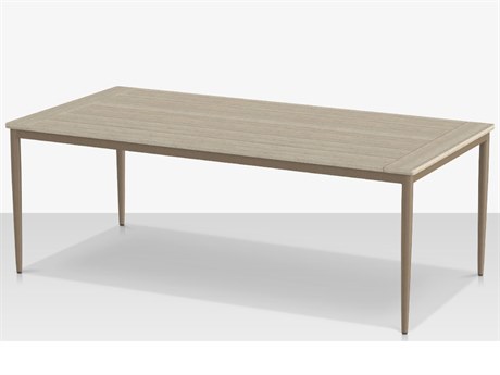 Source Outdoor Furniture Danish Aluminum 84''W x 42''D Rectangular Large Dining Table