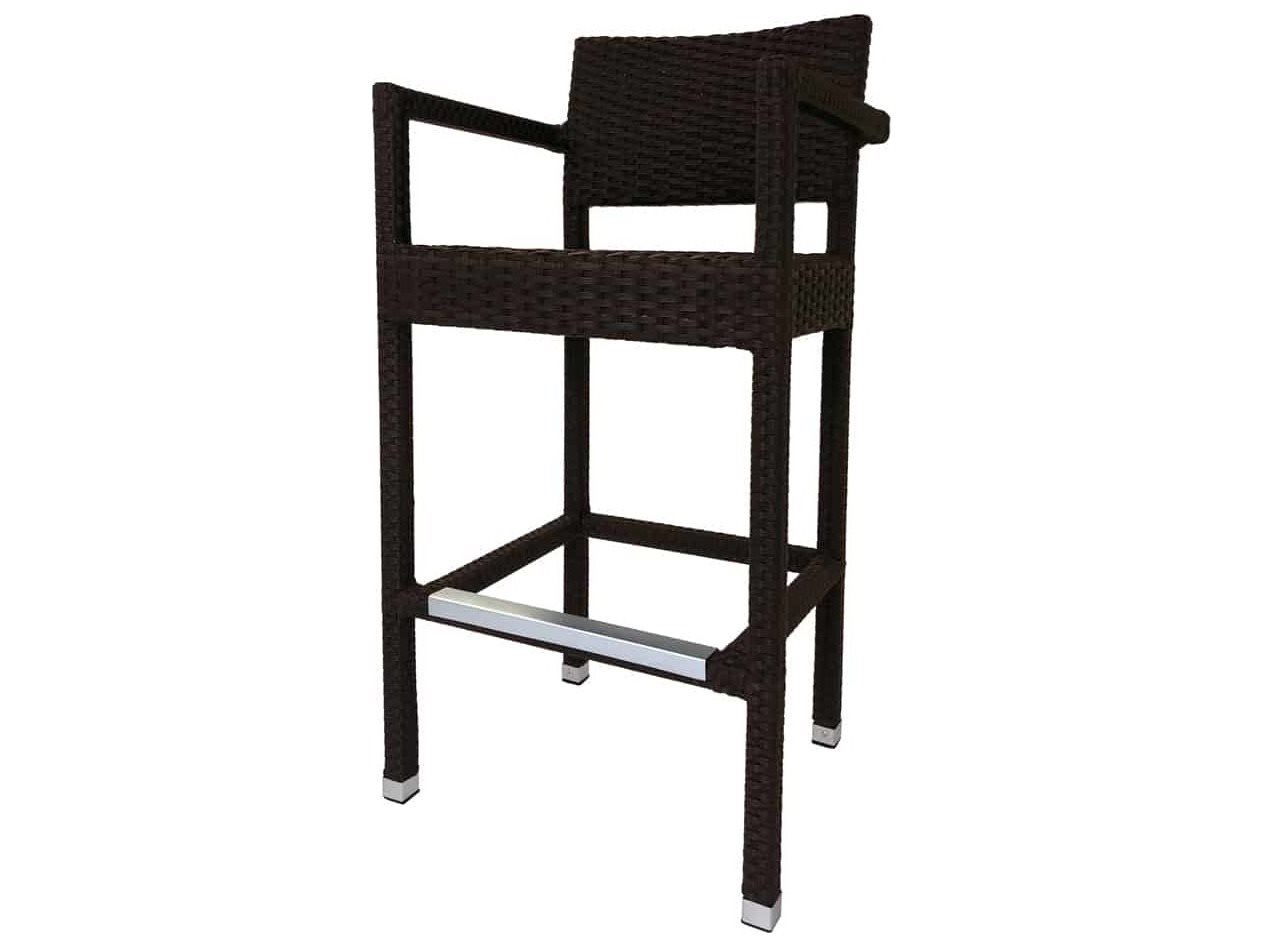 Source Outdoor Furniture Zen Quick Ship Wicker Stackable Bar Arm Chair