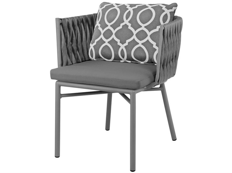 Source Outdoor Furniture Aria Aluminum Cushion Dining Arm Chair
