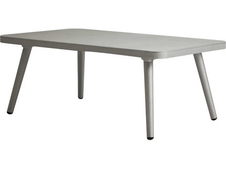 Source Outdoor Furniture Aria Quick Ship Aluminum 43''W x 24''D Rectangular Coffee Table