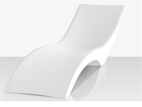 Source Outdoor Furniture Shelf Resin White Chaise Lounge
