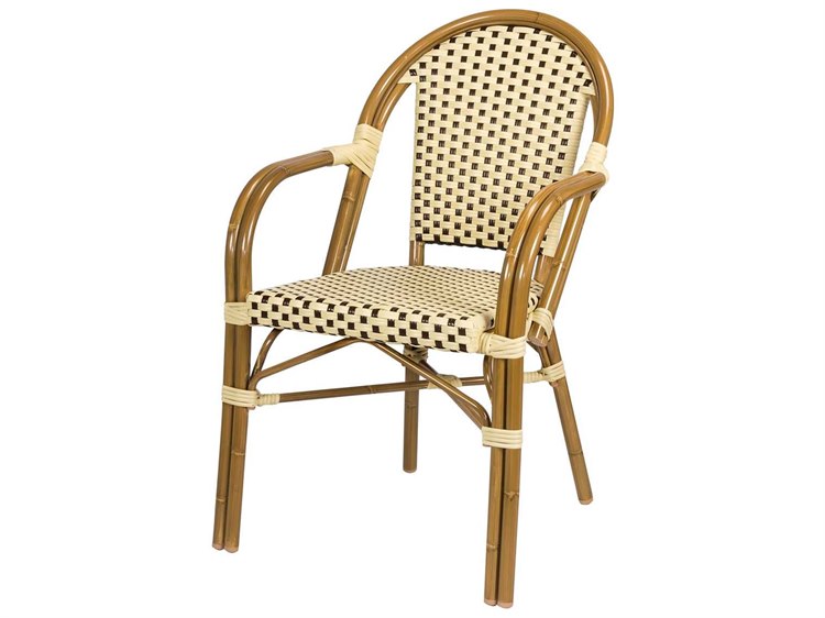 Source Outdoor Furniture Paris Aluminum Stackable Dining Arm Chair