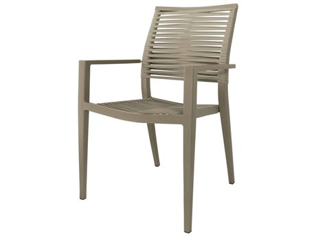 Source Outdoor Furniture Chloe Aluminum Rope Stackable Dining Arm Chair