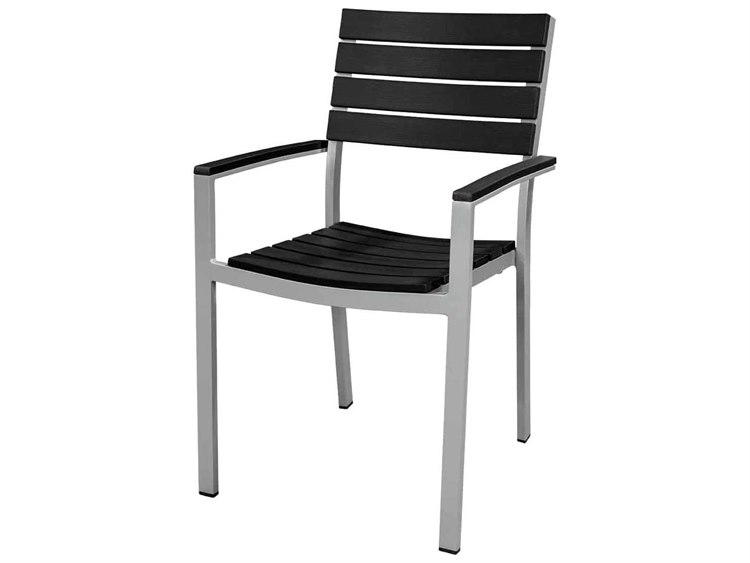 Source Outdoor Furniture Vienna Aluminum Stackable Dining Arm Chair