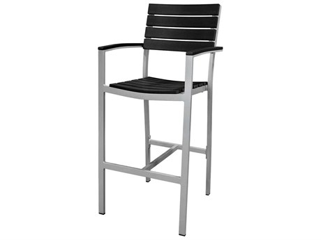 Source Outdoor Furniture Vienna Aluminum Stackable Bar Arm Chair