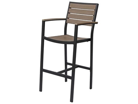 Source Outdoor Furniture Napa Quick Ship Aluminum Stackable Bar Arm Chair