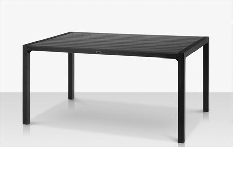 Source Outdoor Furniture Modera Aluminum 60''W x 40''D Rectangular Dining Table