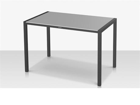 Source Outdoor Furniture Modera Aluminum 60''W x 40''D Rectangular Bar Table