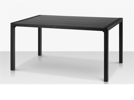 Source Outdoor Furniture Modera Aluminum 72''W x 45''D Rectangular Dining Table