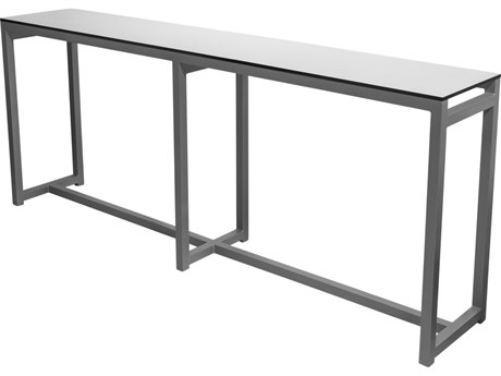 Source Outdoor Furniture Modera Aluminum 89''W x 16''D Rectangular Drink Rail Console Table