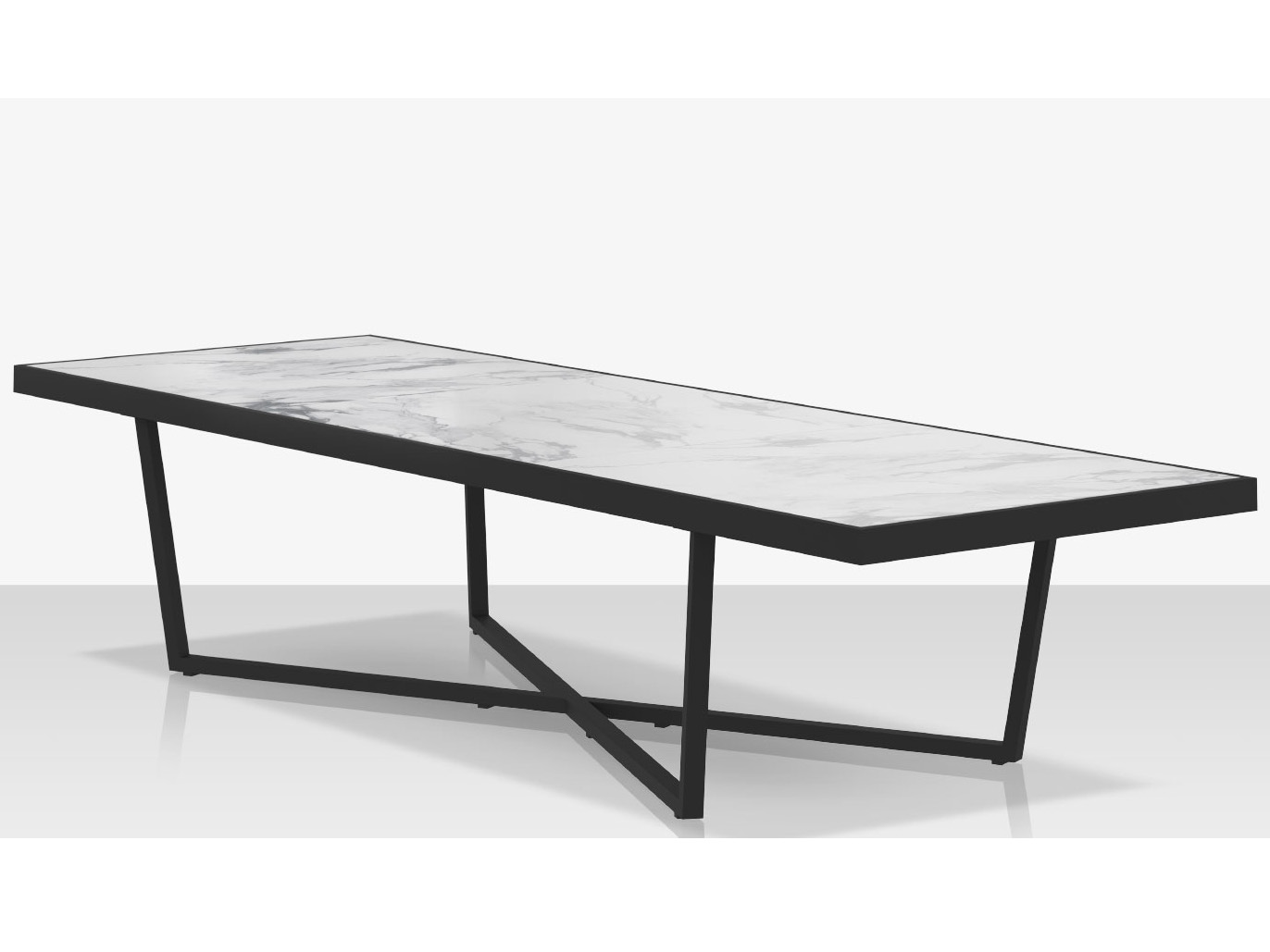 Source Outdoor Furniture Iconic Aluminum 74''W x 38''D Rectangular