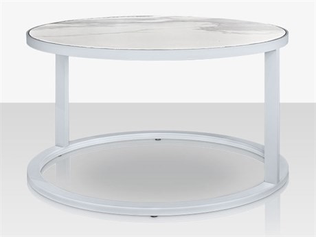 Source Outdoor Furniture Iconic Aluminum 30'' Round Nesting Table
