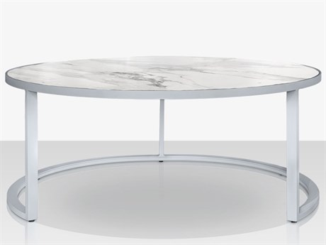 Source Outdoor Furniture Iconic Aluminum 48'' Round Nesting Table