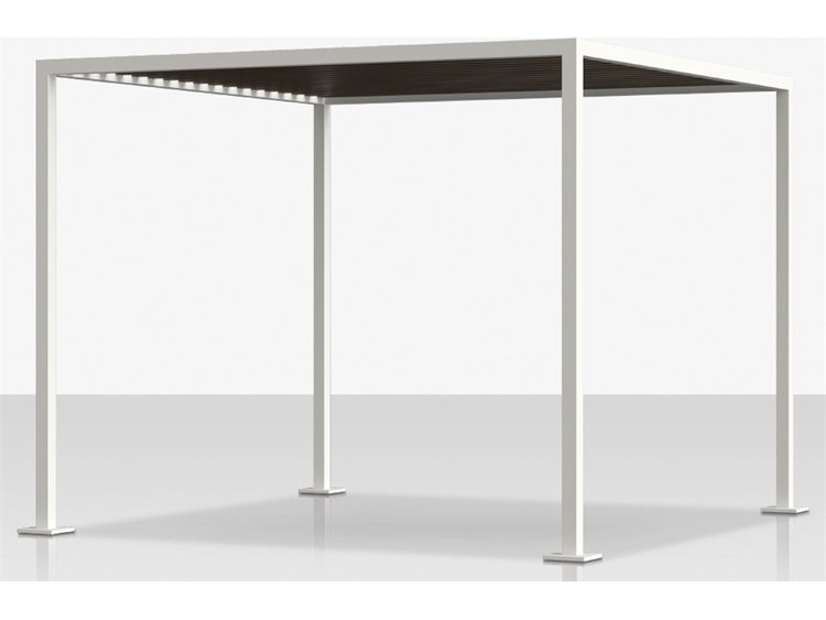 Decoscape Breeze Aluminum Cabana 15' x 10' Optional Aluminum Wood Grain Slats - Top