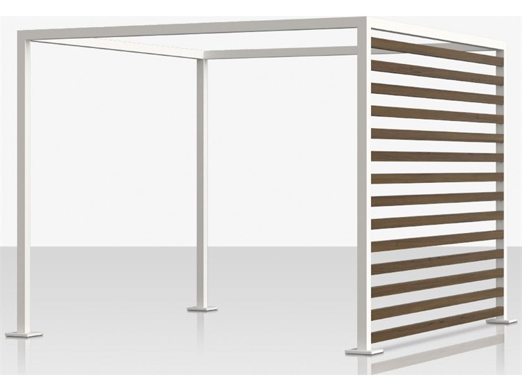 Decoscape Breeze 15' x 10' Optional Aluminum Wood Grain Slats - Right Side