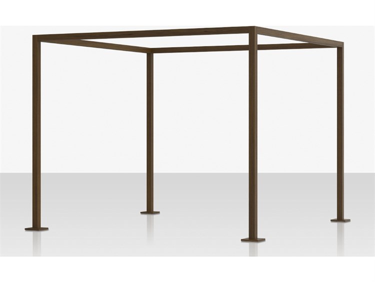 Decoscape Breeze Aluminum Cabana 15' x 10' Wood Grain Frame