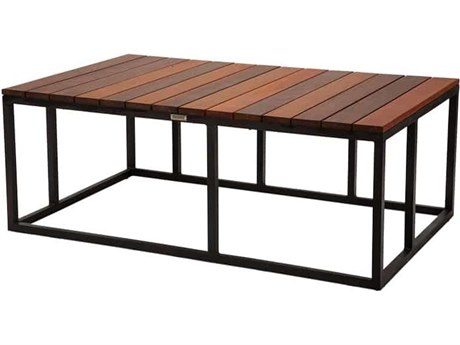 Source Outdoor Furniture Bosca Aluminum 50''W x 30''D Rectangular Coffee Table