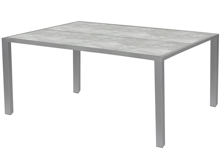 Source Outdoor Furniture Dynasty Aluminum 75''W x 51''D Rectangular Dining Table