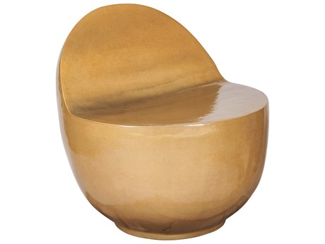 Seasonal Living Ceramics Taupe Gloss Ceramic Dining Chair