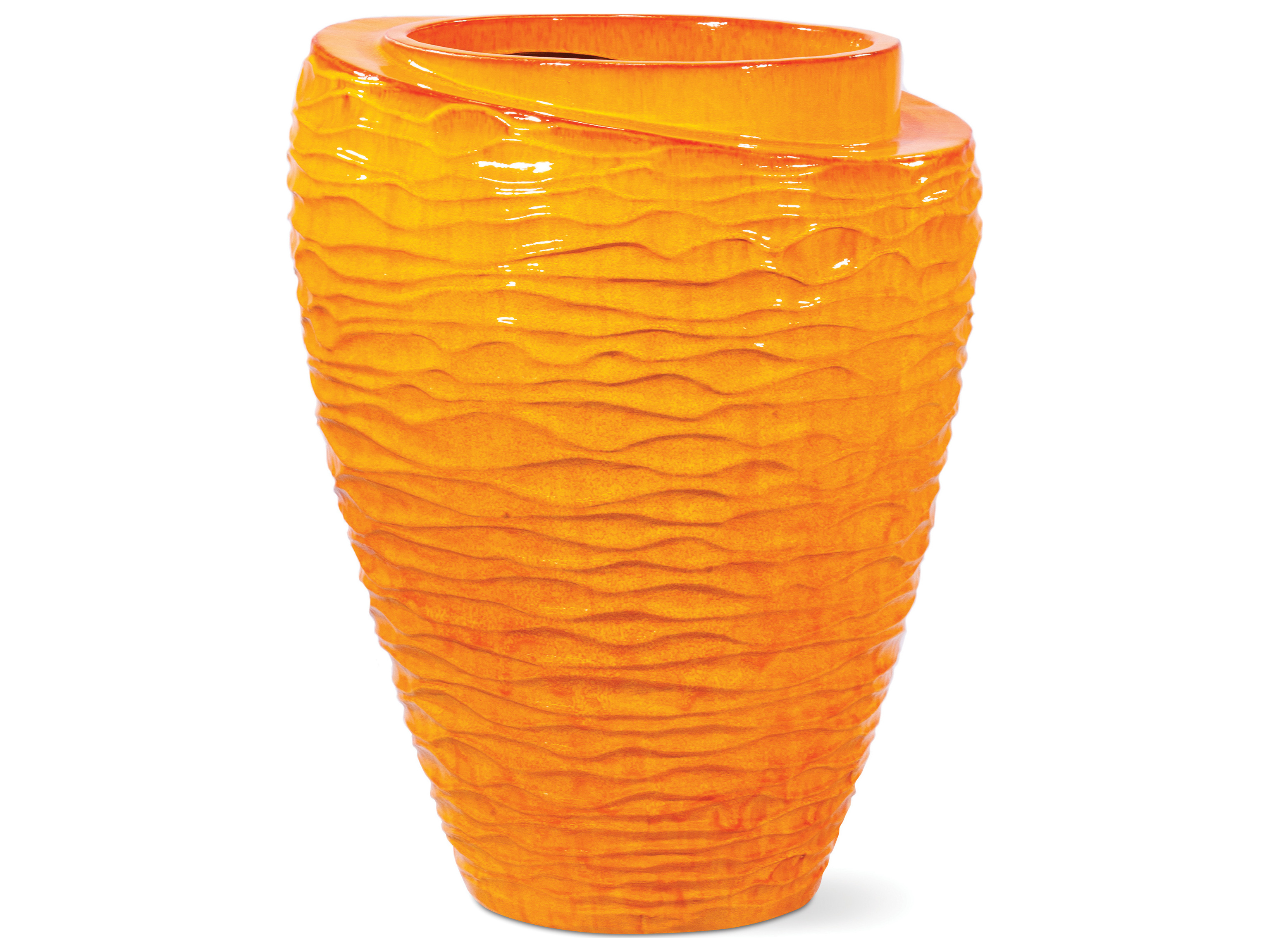 Seasonal Living Tranche Orange Ceramic Vase SEA308GU363P2O