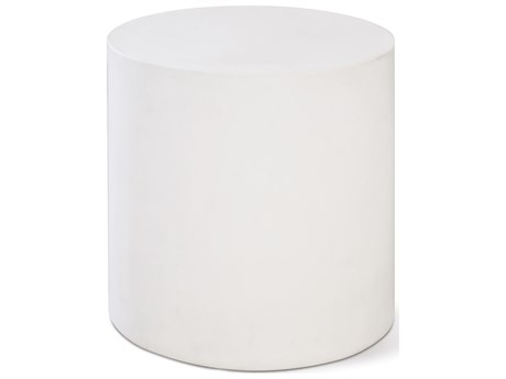 Seasonal Living Perpetual Ivory White  Bill 16'' Round Accent Table
