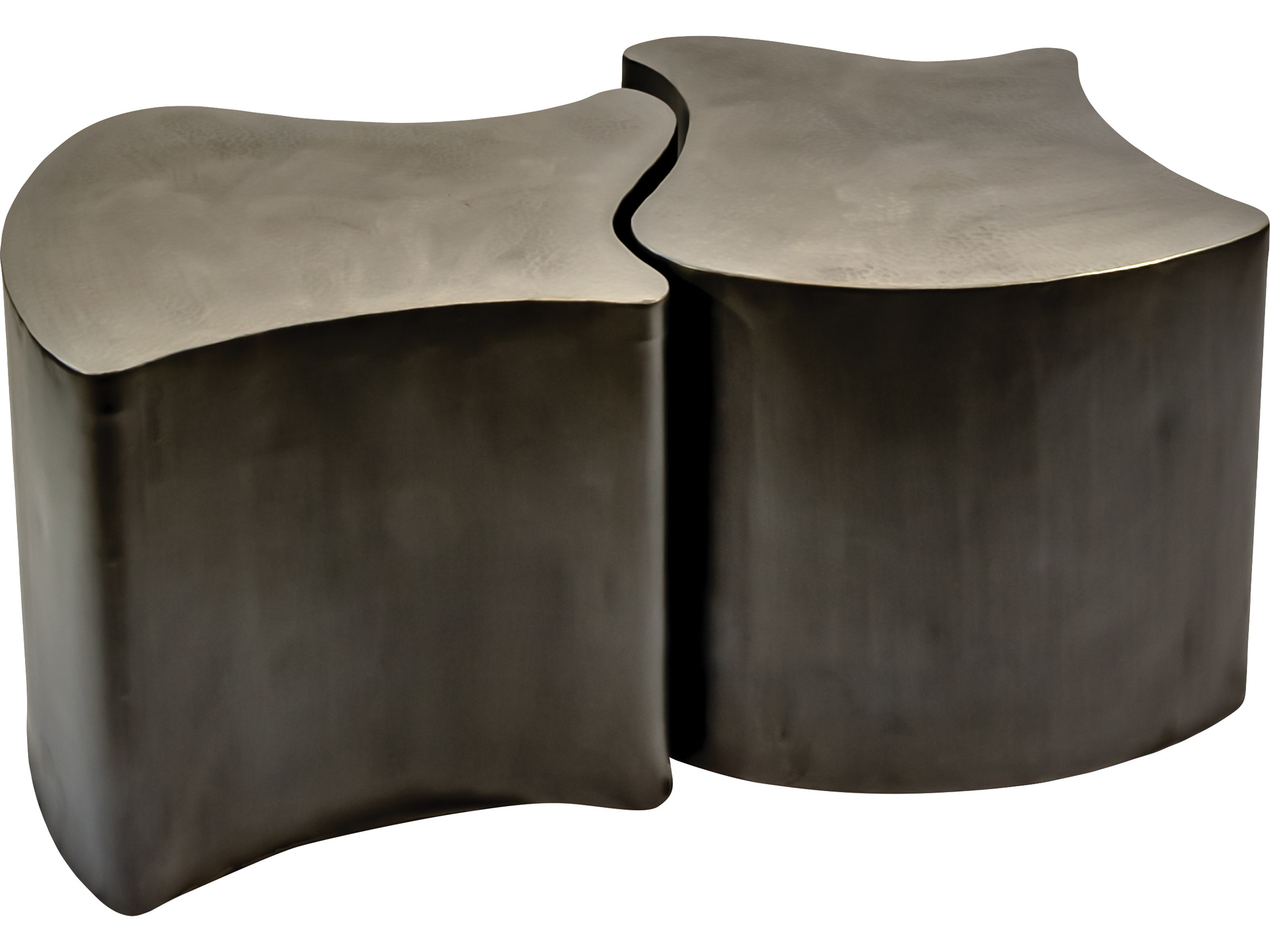 Seasonal Living Ingot Raw Terling Hand Hammered Copper Alchemist Random Cocktail Tables Set Price Includes 2