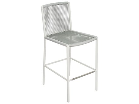 Seasonal Living Archipelago Coconut White Aluminum Stockholm Bar Side Chair Set (Price Includes 2)