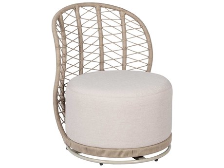 Seasonal Living Archipelago Warm Taupe powder-coated steel Swivel Chair with Cushion (Set of 2)
