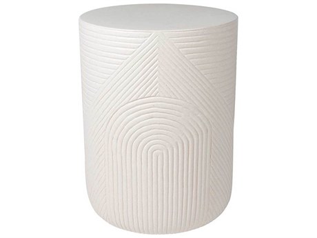 Seasonal Living Provenance Ceramic Sand Matte Serenity Textured 14'' Round Side Table