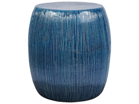 Seasonal Living Ceramics Denim Texture Gloss Ceramic Dining Chair