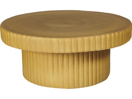 Seasonal Living Ceramics Shale Matte Ceramic Round Coffee Table