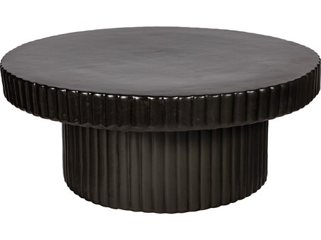 Seasonal Living Ceramics Iron Semi-gloss Ceramic Round Coffee Table