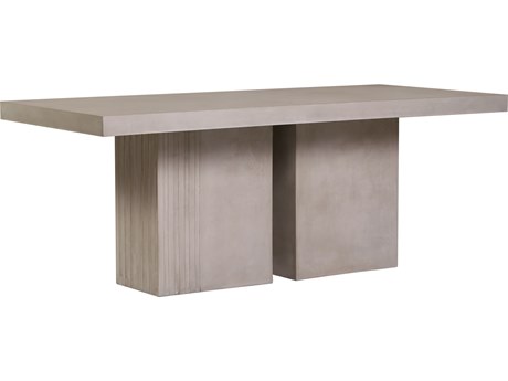 Seasonal Living Perpetual Tama Slate Gray   79''W x 35''D Rectangle Double Pedestal Dining Table