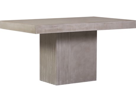 Seasonal Living Perpetual Tama Slate Gray  67''W x 35''D Rectangle Single Pedestal Dining Table