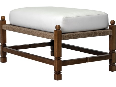 Seasonal Living Vaterra Weathered Pecan Matte Fabric Cushion Ottoman