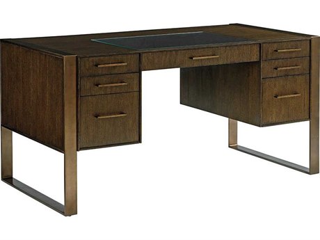 Sligh Cross Effect Oak Wood Computer Desk
