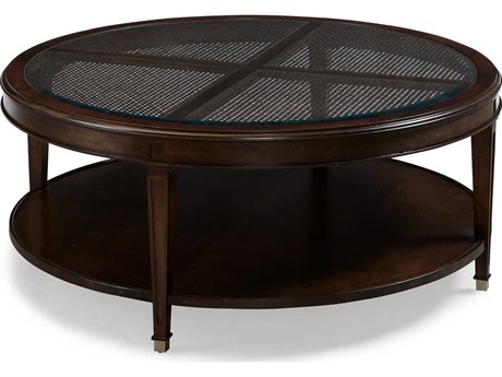 Sherrill Occasional Palm Beach Round Glass Coffee Table