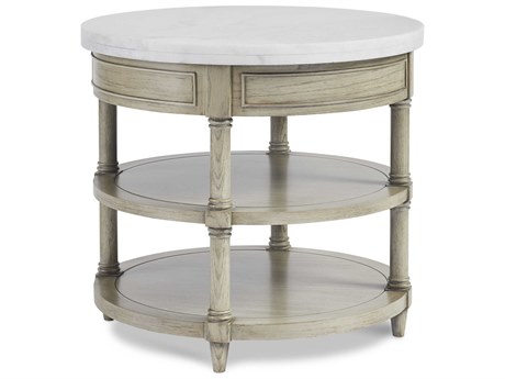 Sherrill Occasional Fox Hollow Round Marble End Table