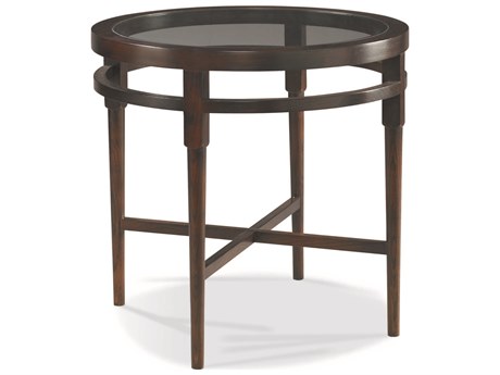 Sherrill Occasional Oak Brook Round Glass End Table
