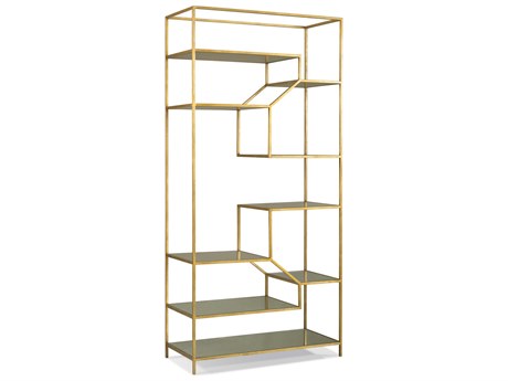 Sherrill Occasional Vintage Made Modern Ainsley Antique Gold Etagere