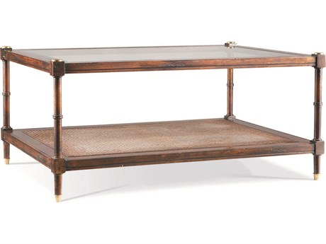 Sherrill Occasional Island Plantation Rectangular Glass Coffee Table